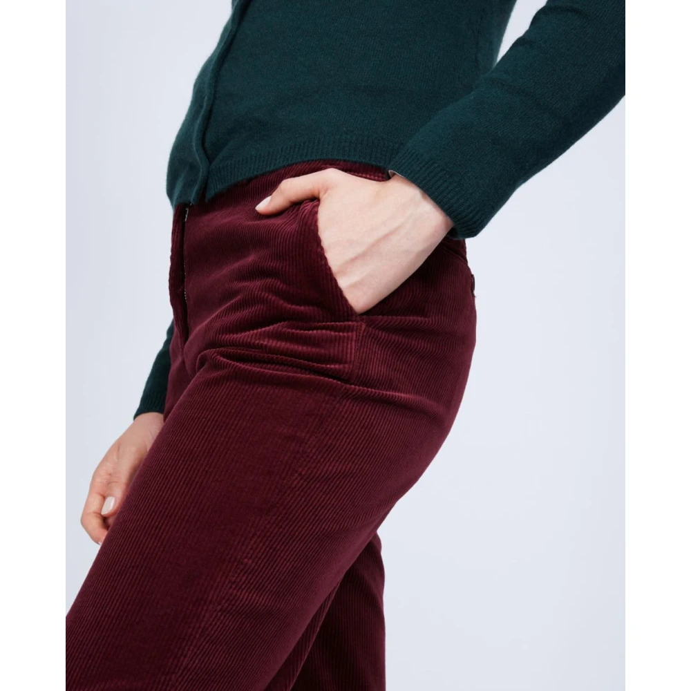 Aspesi Dames Lange Broek Red Dames