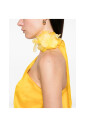 lemon-yellow-layered-dress-with-scarf