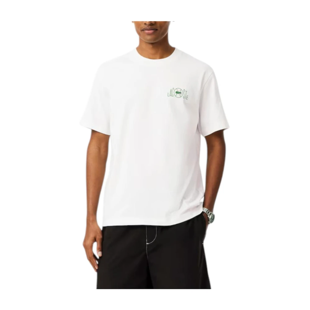 Lacoste Herr Vit Toppar M, Bomull, Classic Fit Jersey T-Shirt