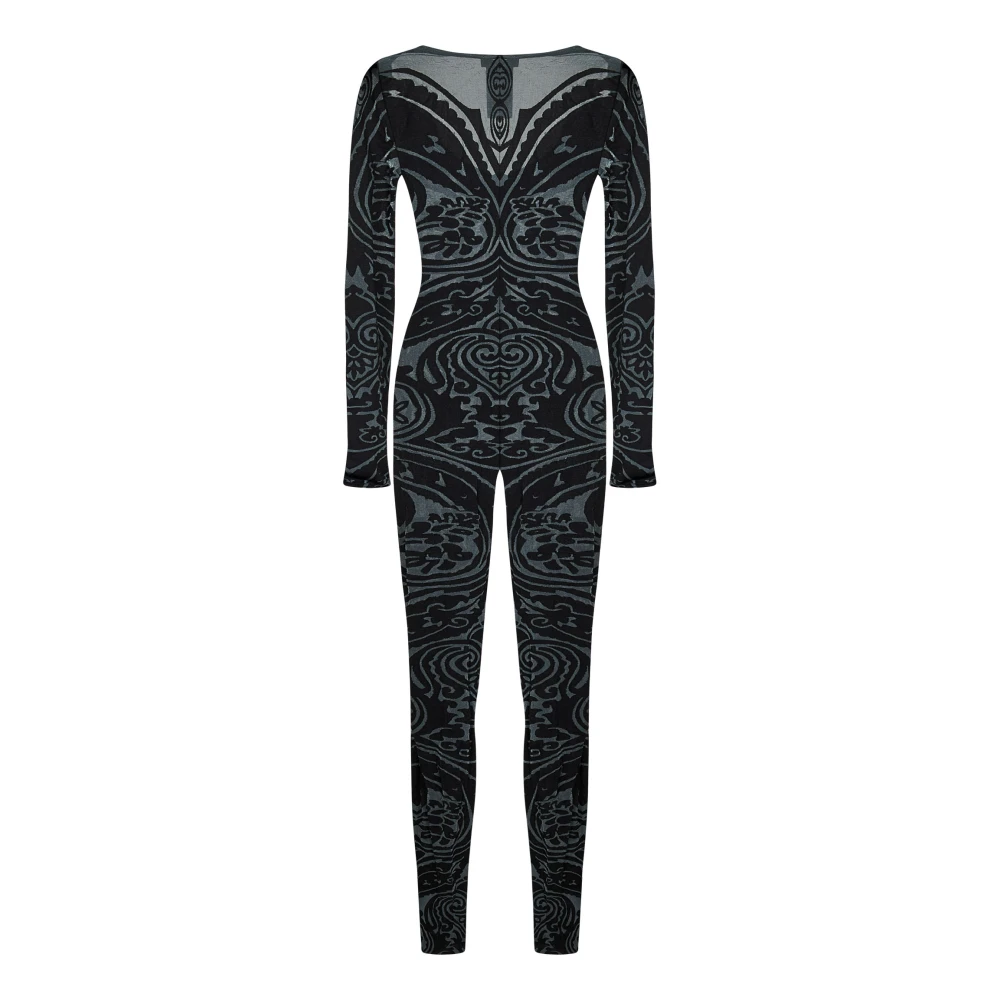 Wolford Grijze Paisley V-hals Jurk Multicolor Dames