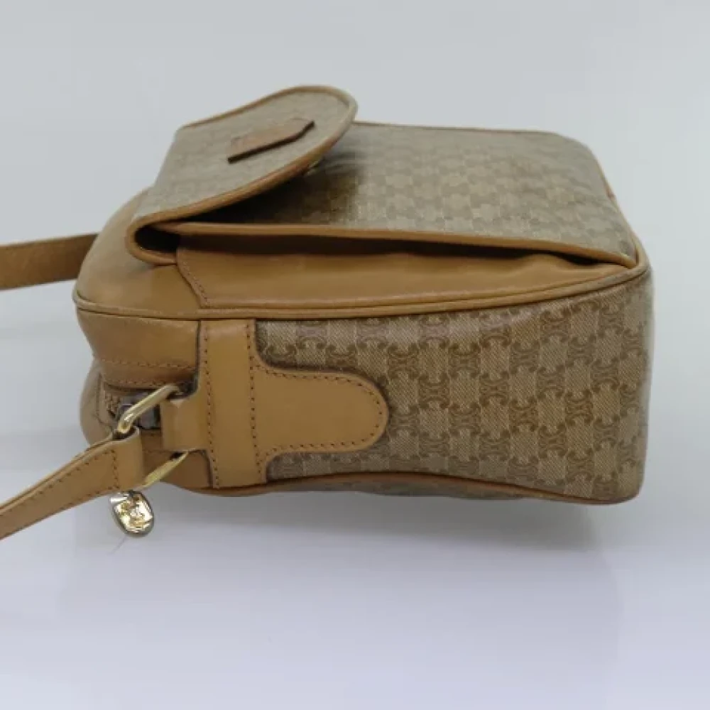 Celine Vintage Pre-owned Canvas shoulder-bags Beige Dames