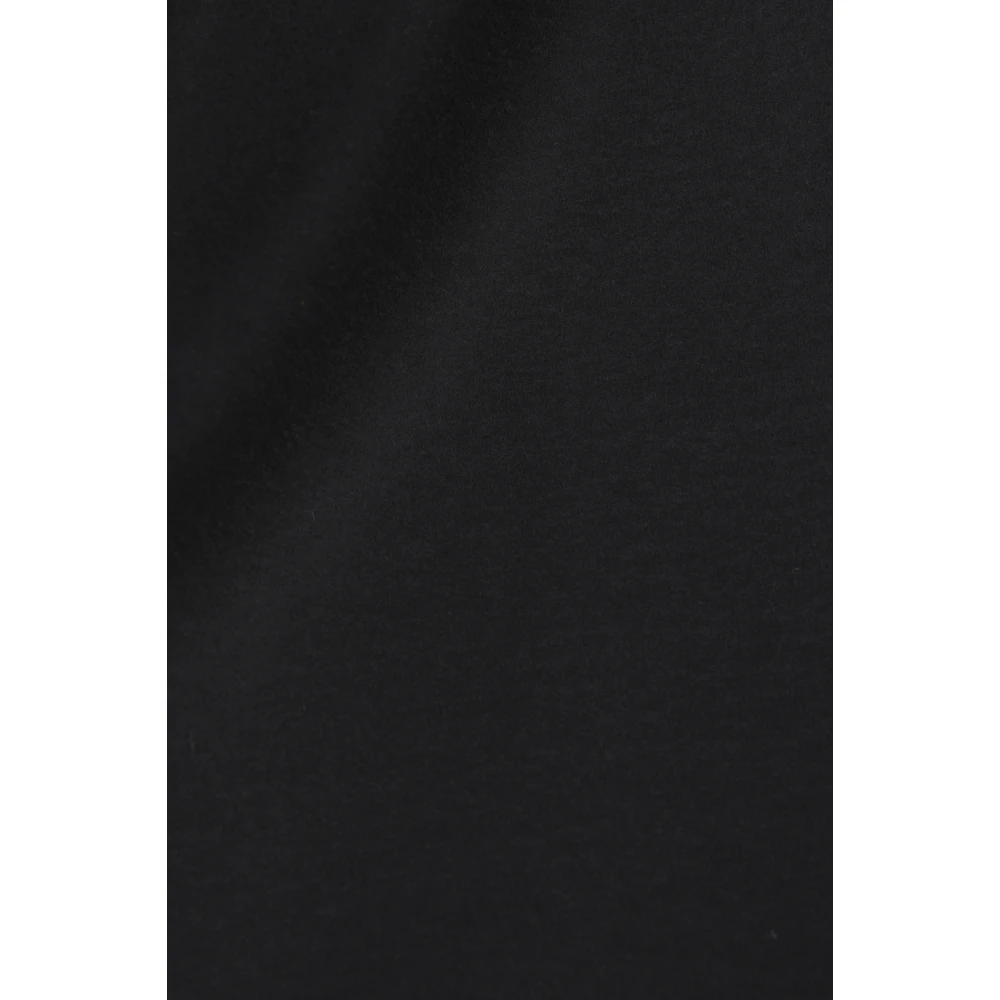 Jil Sander Zwarte Wollen Oversize T-shirt met Rits Black Dames
