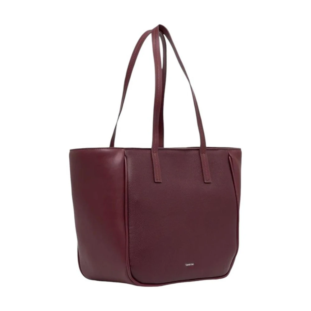 Calvin Klein Elegante Polyurethaan Handtas Dames Collectie Red Dames