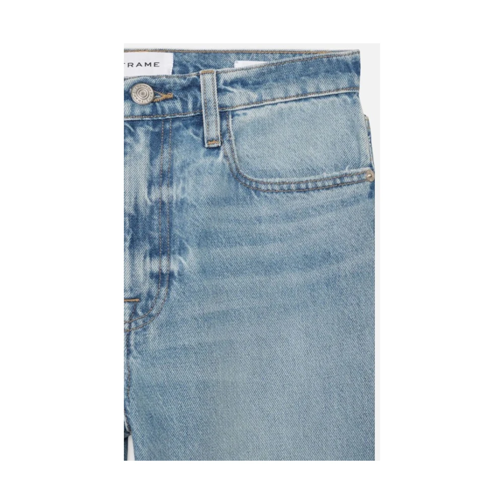 Frame Wijde Pijp Jeans Le Jane Blue Dames