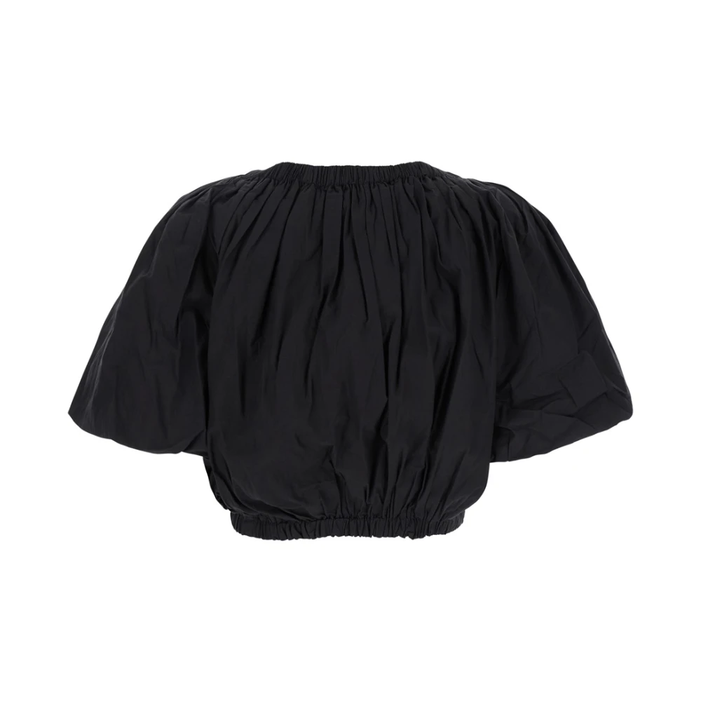 Isabel Marant Étoile Zwarte Crop Top met Gathering Black Dames