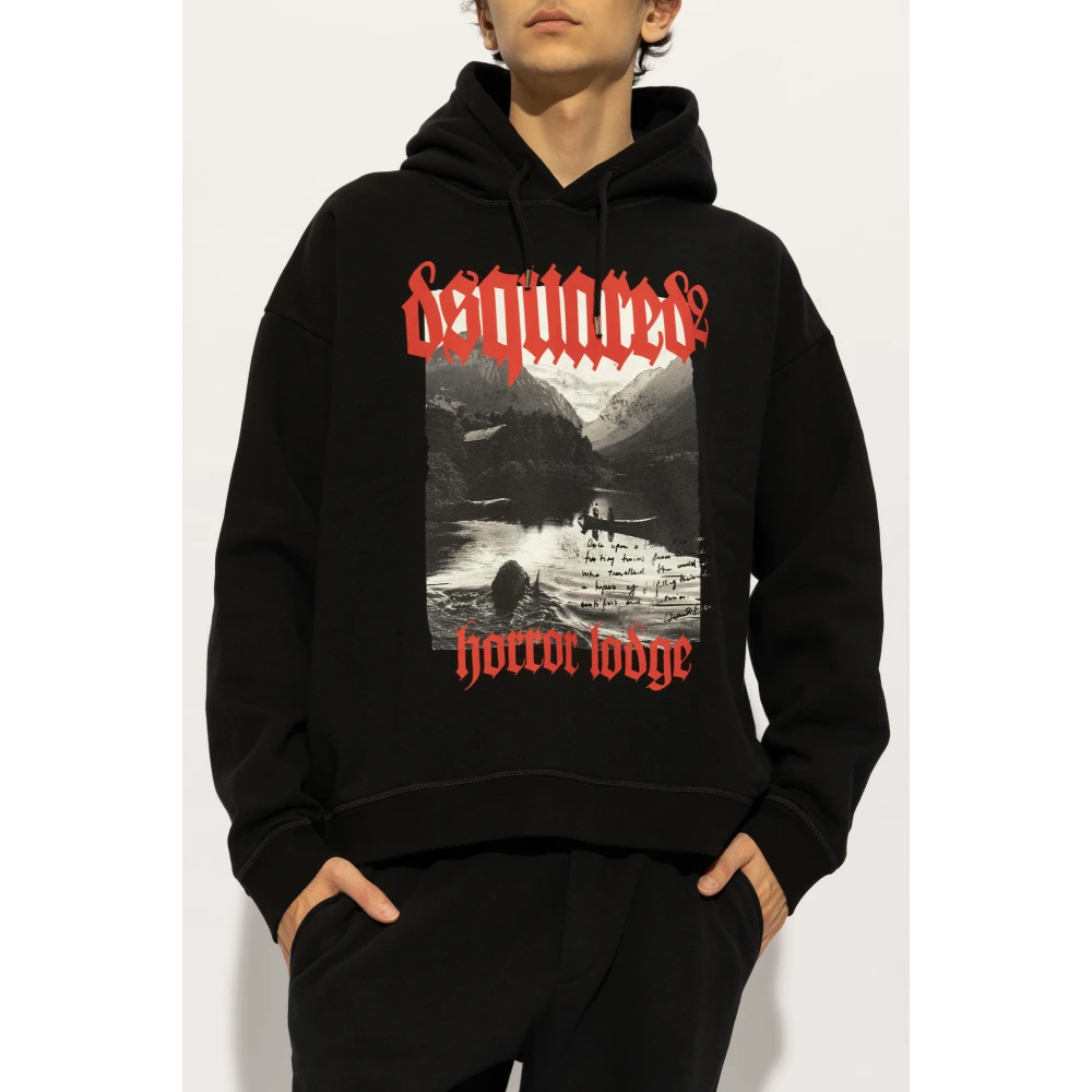 Dsquared2 Sweatshirt met logo Black Heren