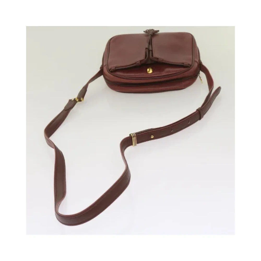 Cartier Vintage Pre-owned Leather shoulder-bags Red Dames