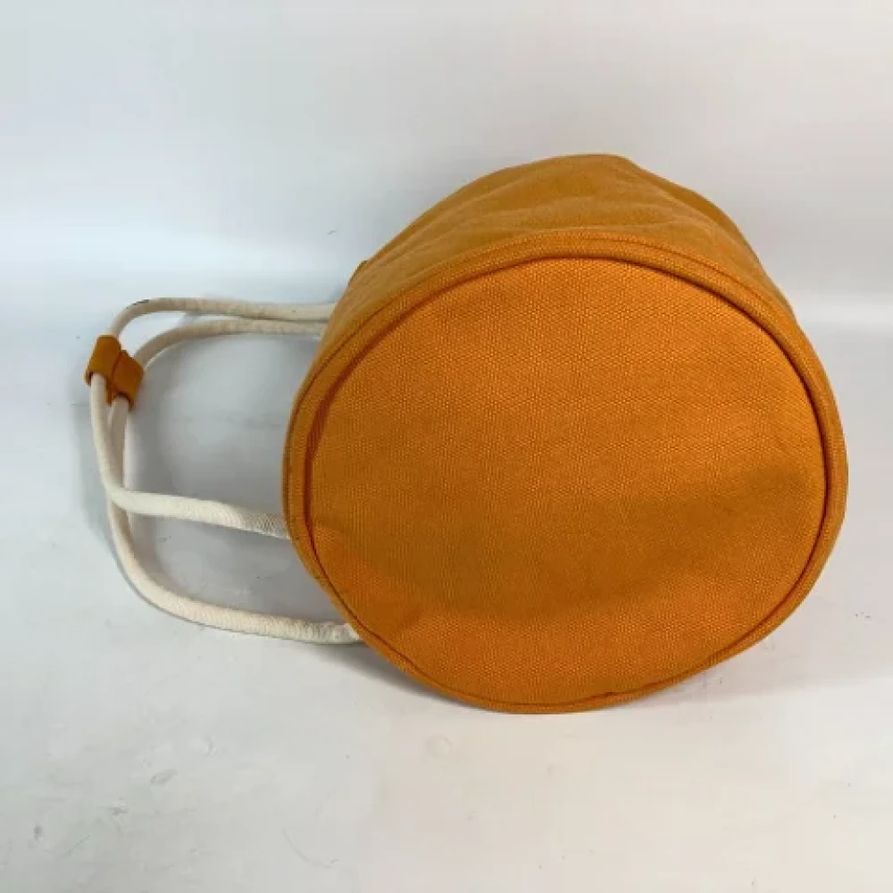 Hermès Vintage Pre-owned Canvas shoulder-bags Orange Dames