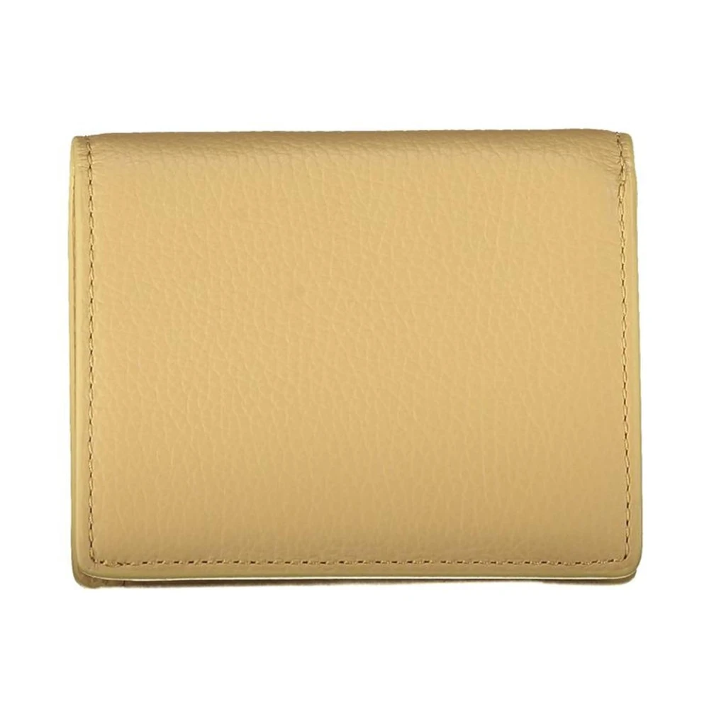Coccinelle Leren portemonnee met muntvak Beige Dames