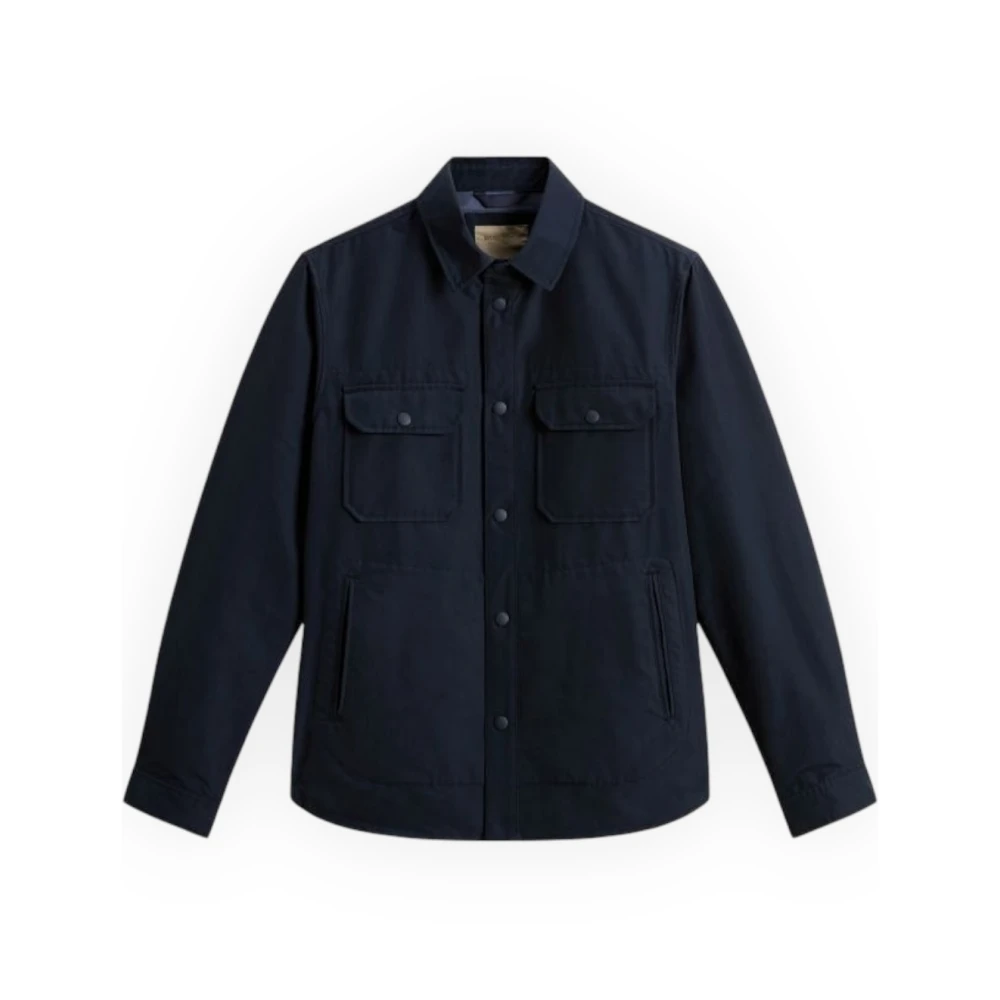 Woolrich Men's Blue Light Ramar Overshirt Jacket - Light Jackets - S - Jackets