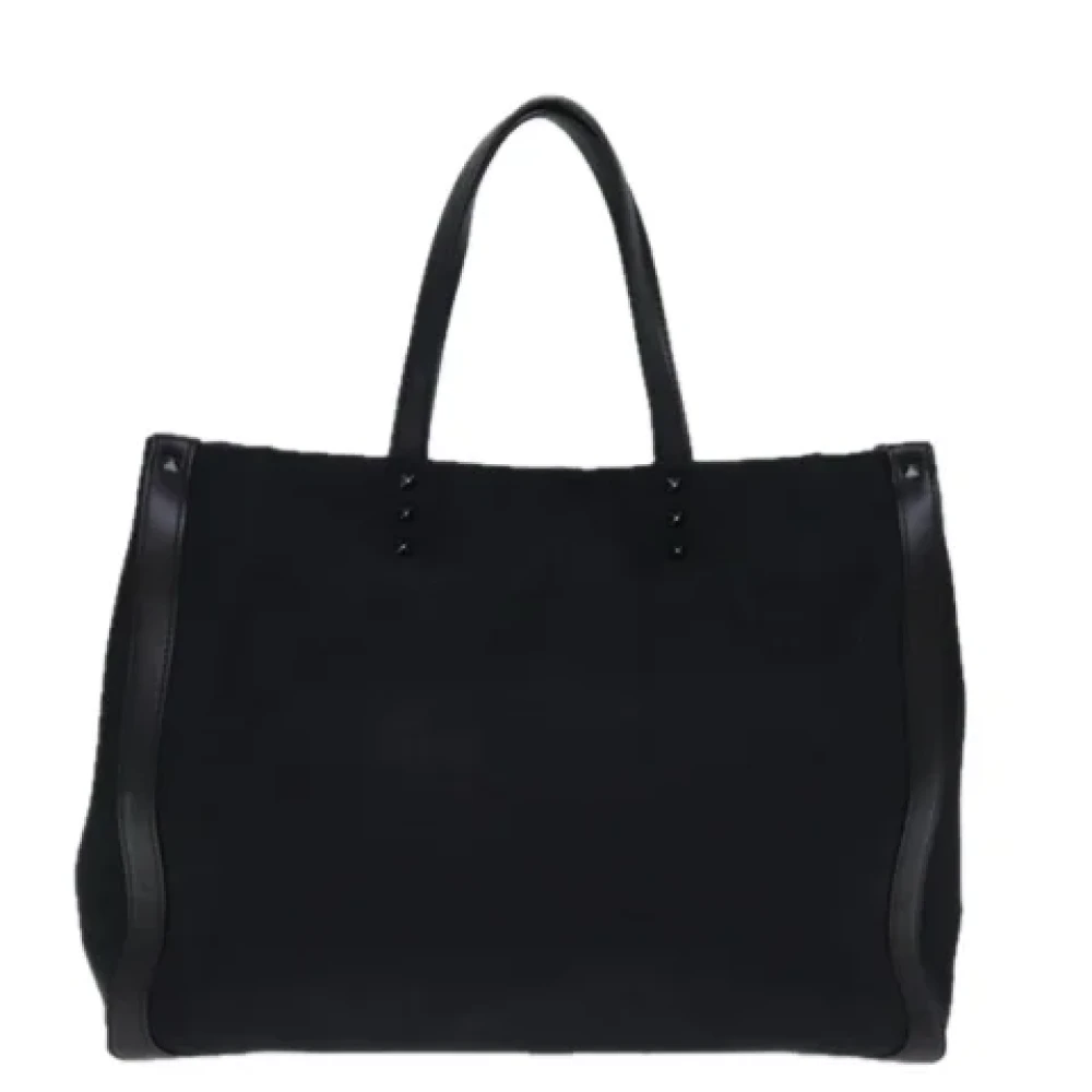 Valentino Vintage Pre-owned Canvas shoulder-bags Black Dames