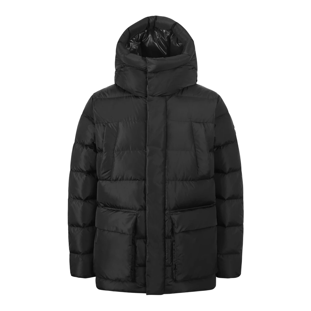 duvetica Zwarte Hooded Donsjas Aw23 Black Heren