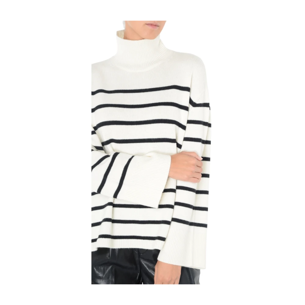 Anine Bing Courtney Sweater Ivory&Black White Dames