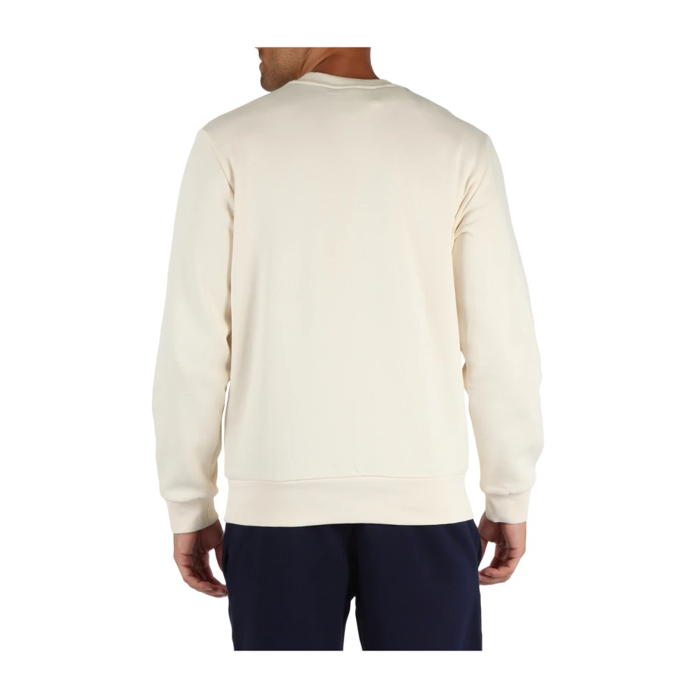 Lacoste Klassieke Fit Crewneck Sweatshirt met Voorlogo Patch Beige Heren