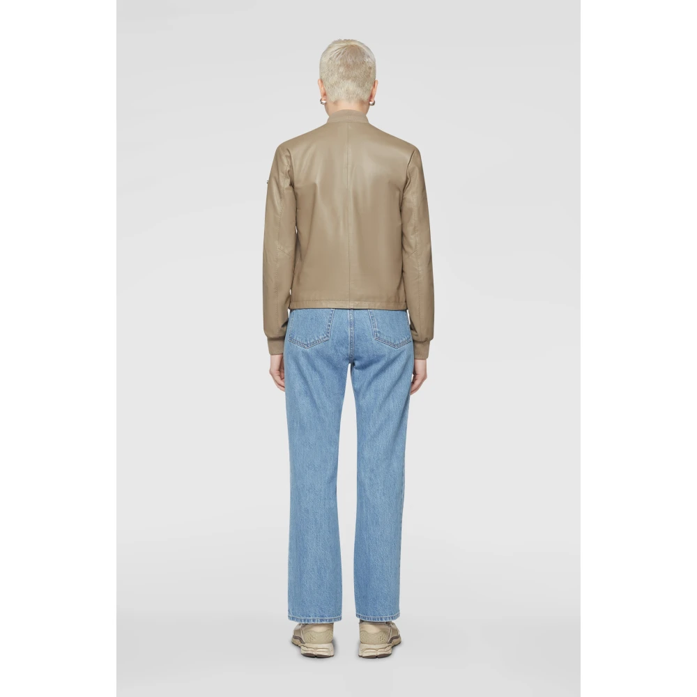 add Leren Bomber Beige Dames