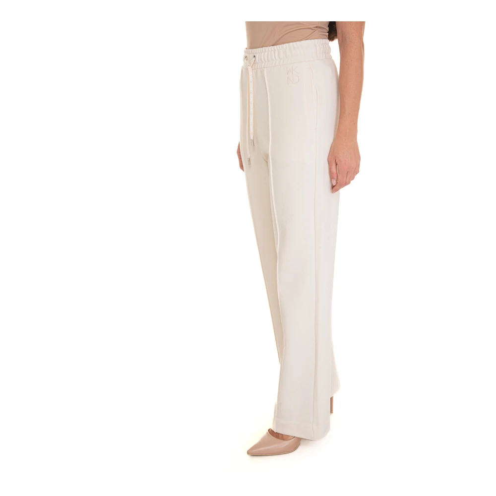 Max Mara Weekend Wijde Pijp Katoenen Overalls Broek Beige Dames