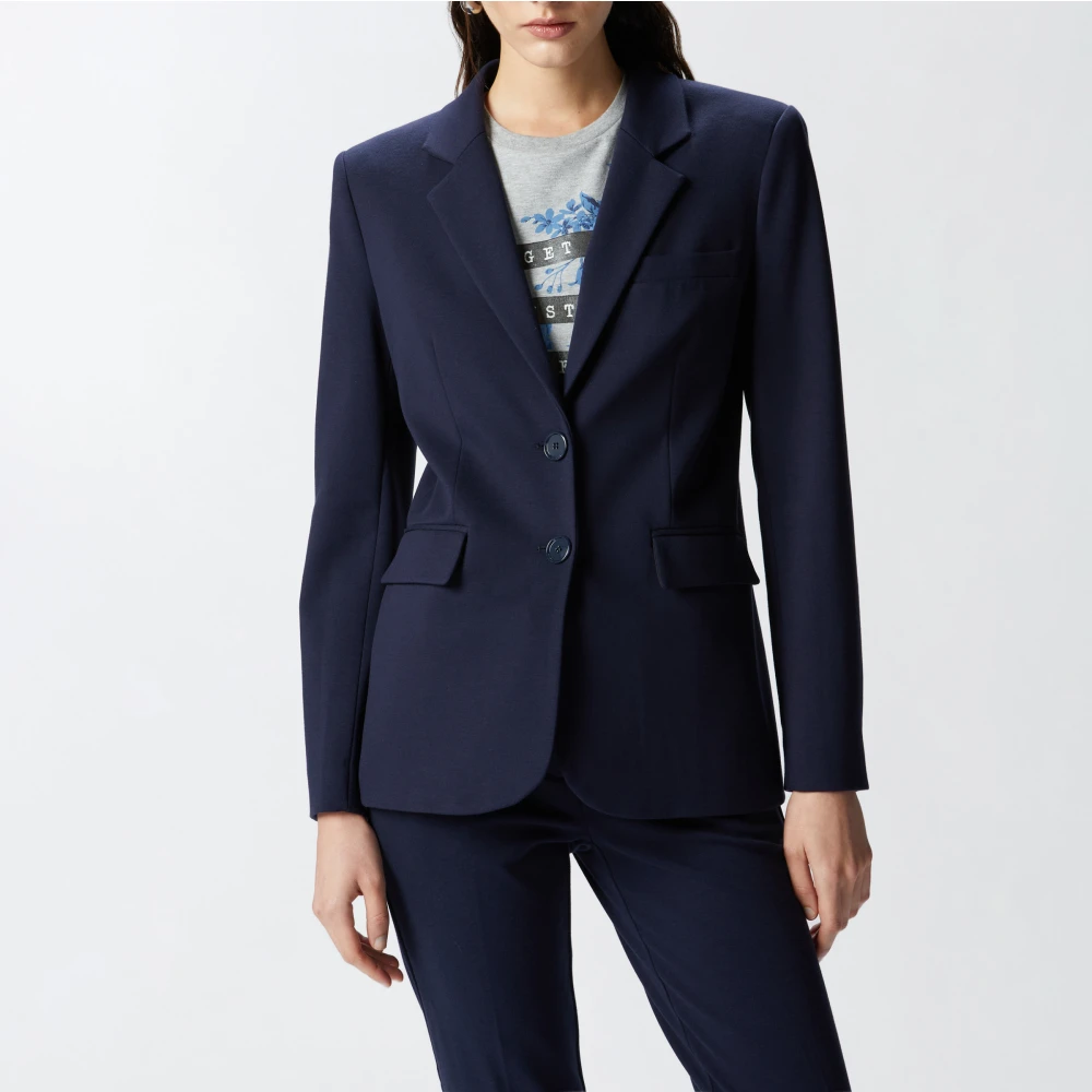 pinko Stijlvolle Jas Model Ruota Blue Dames