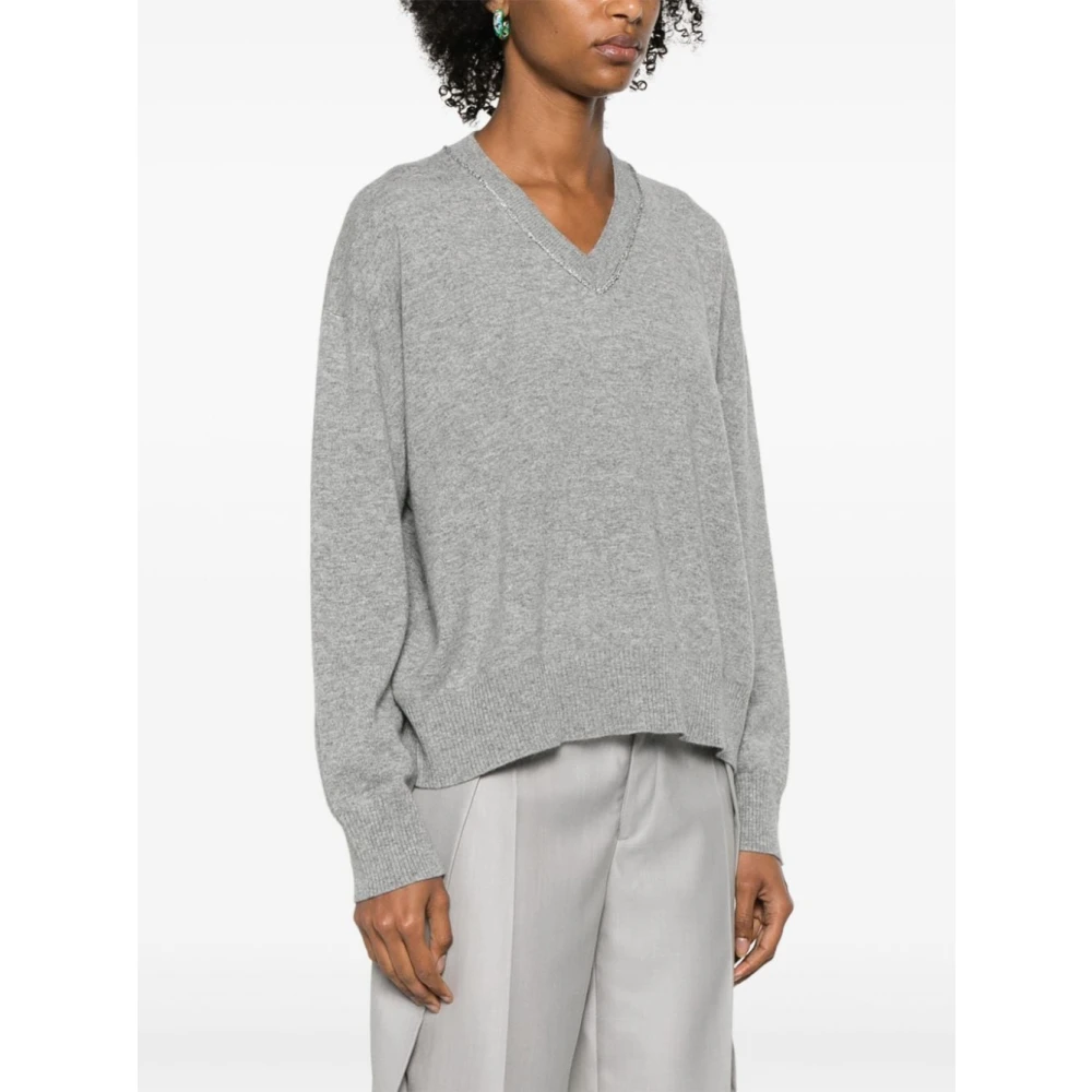 Fabiana Filippi Grijze Sweatshirt Aw24 Dameskleding Gray Dames