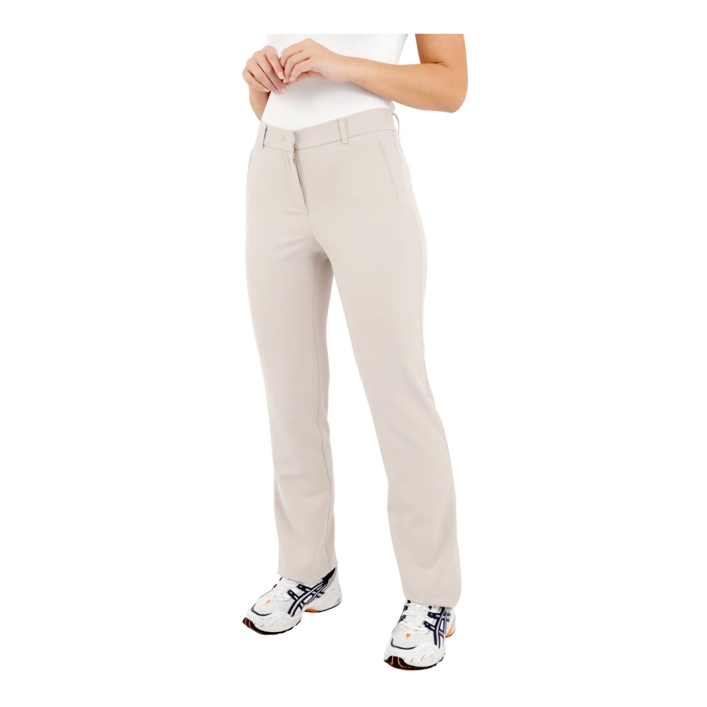 2-Biz Broek Dames Recht Zwart Beige Dames