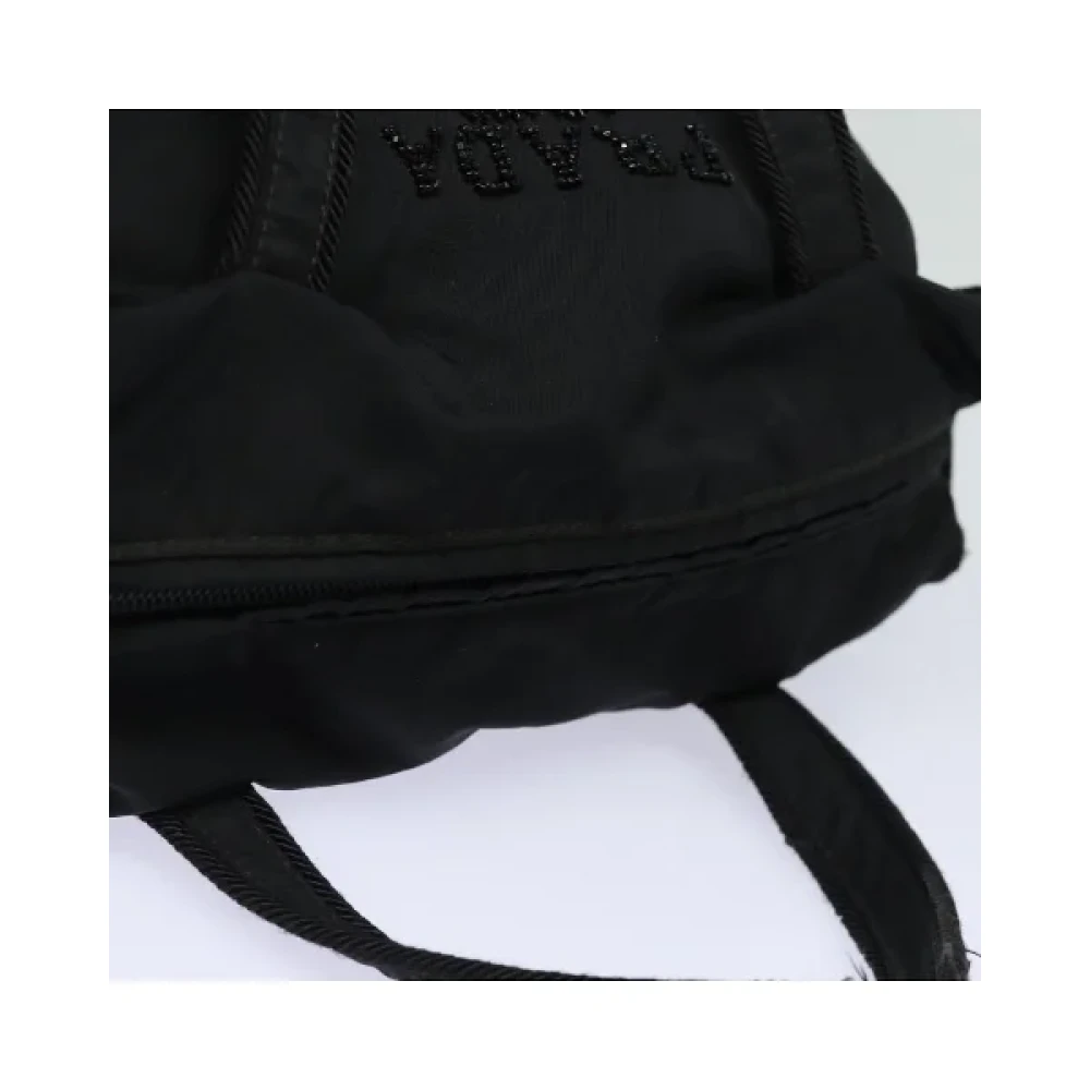 Prada Vintage Pre-owned Nylon handbags Black Dames