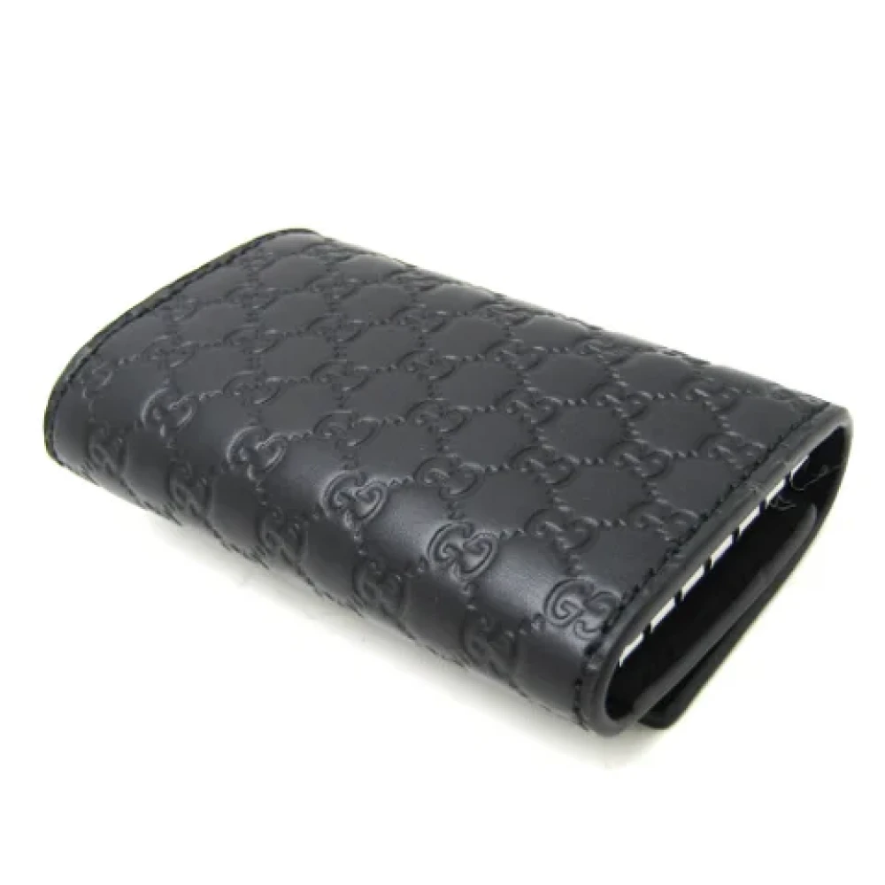 Gucci Vintage Pre-owned Leather key-holders Black Unisex