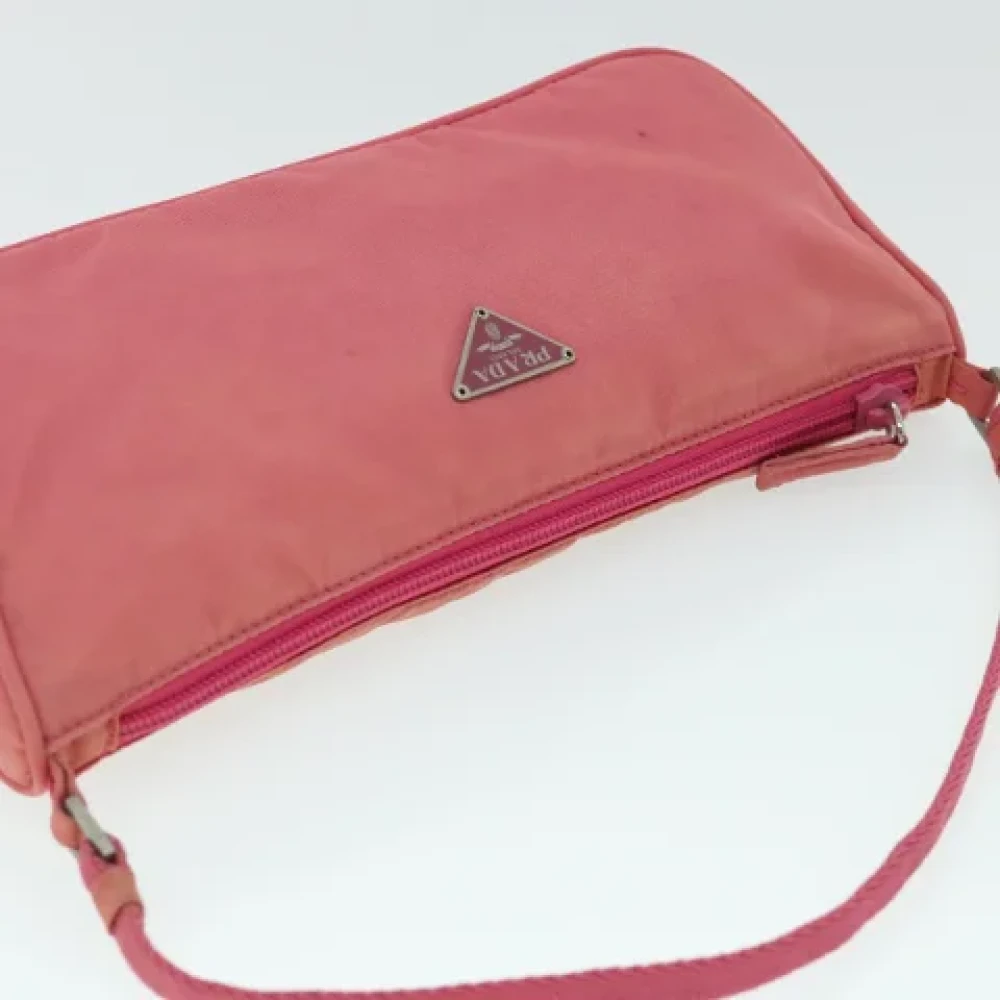 Prada Vintage Pre-owned Nylon pouches Pink Dames