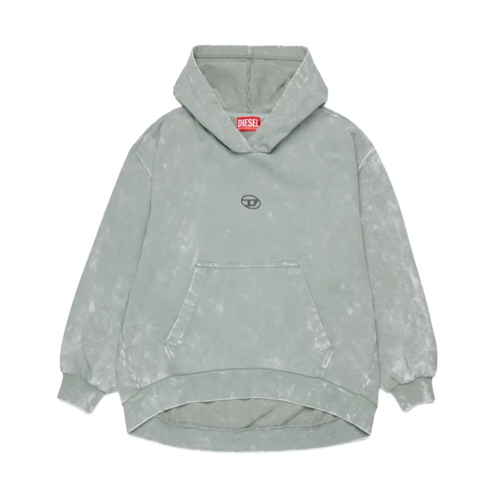 Diesel Girls Green Kids Sweatshirts, 14 Y, Hooded Sweatshirt