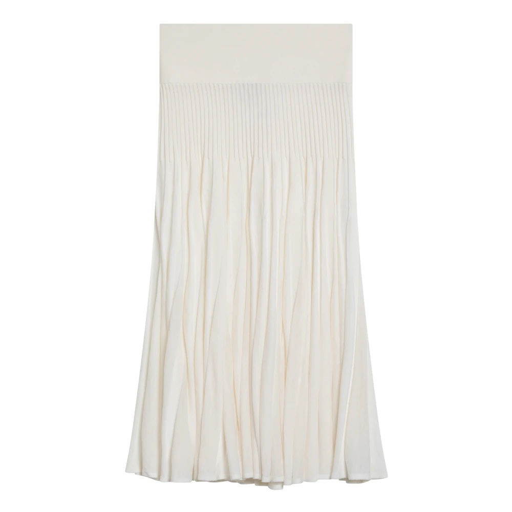 Alaïa Lange Rok in Trendy Stijl Beige Dames