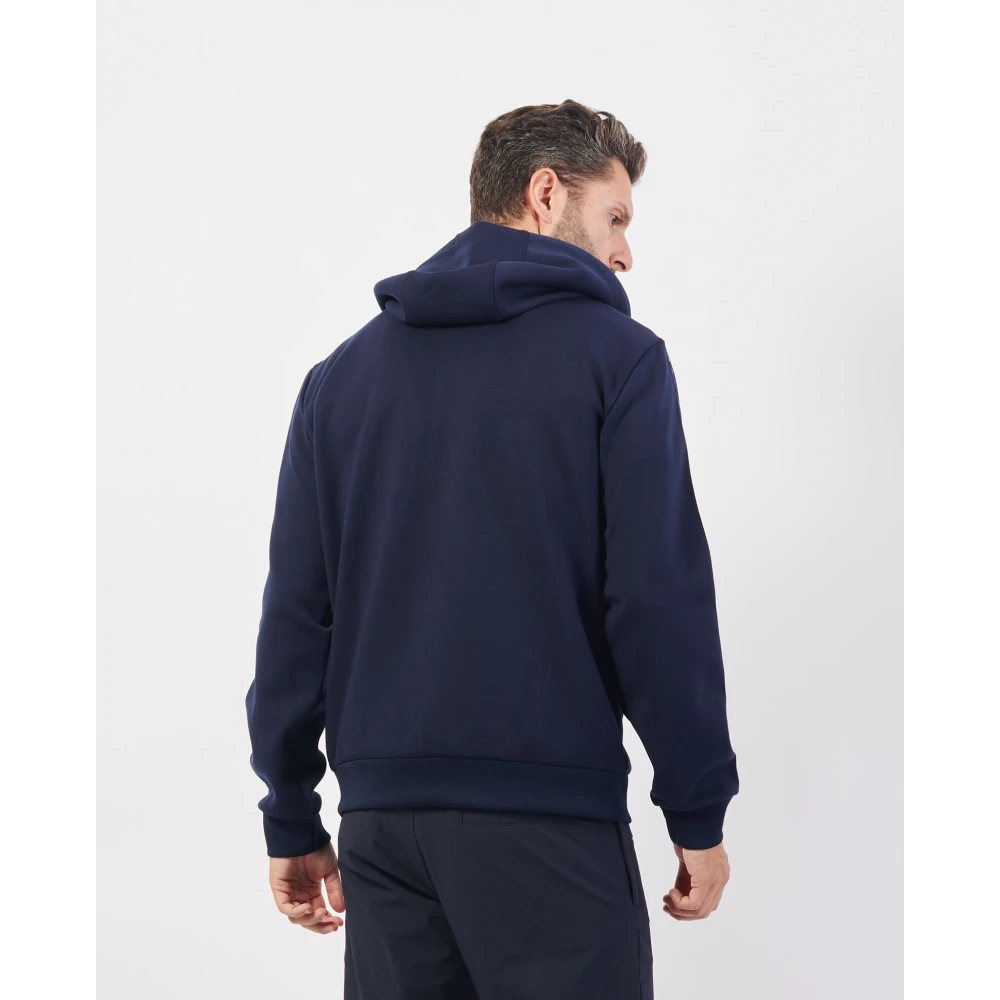 Emporio Armani Blauwe Hoodie met Rits Blue Heren
