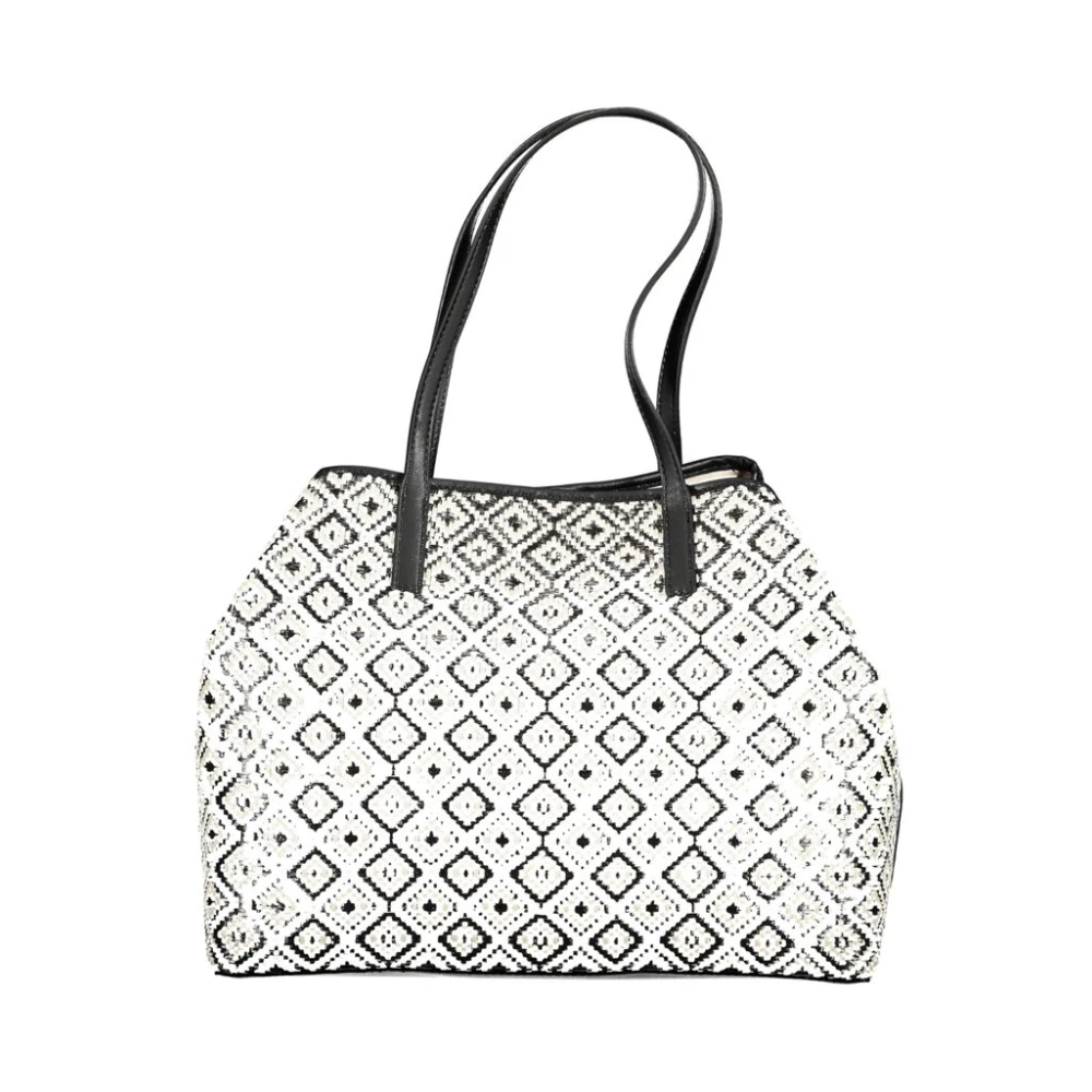 Guess Zwarte Polyethyleen Schoudertas met Omvormbare Binnenzak Black Dames