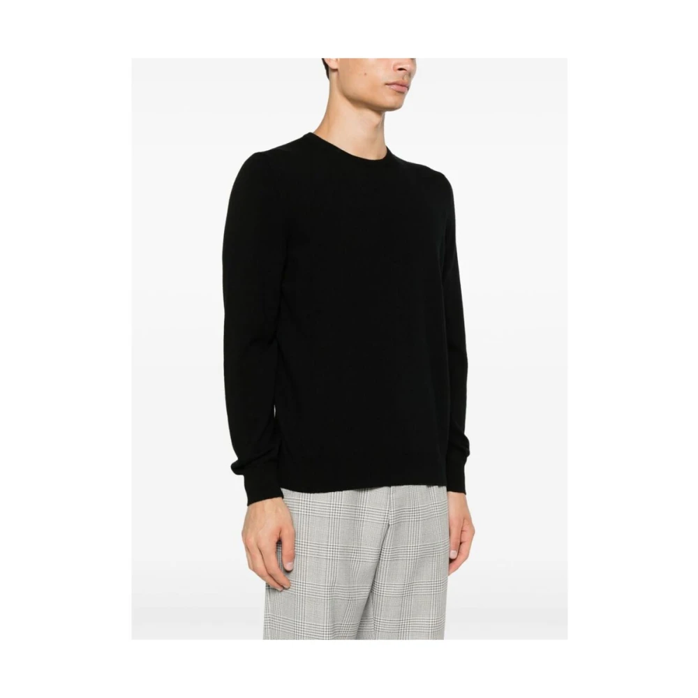 La Fileria Zwarte Cashmere Crew Neck Sweater Black Heren