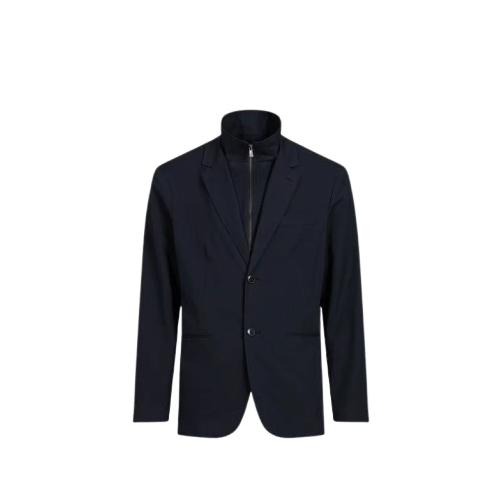 Armani Exchange Mannelijk Blauw Jassen Heren, 3XS, Denim, Denim Jassen