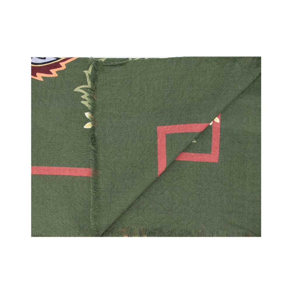 ETRO Bloemenpatroon sjaal voor elegante outfits Green Dames
