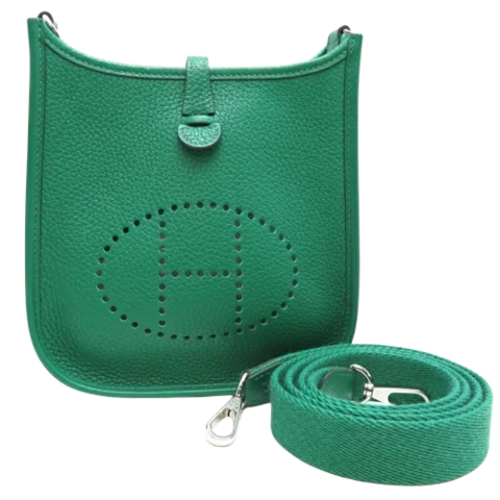 Hermès Vintage Pre-owned Leather shoulder-bags Green Dames