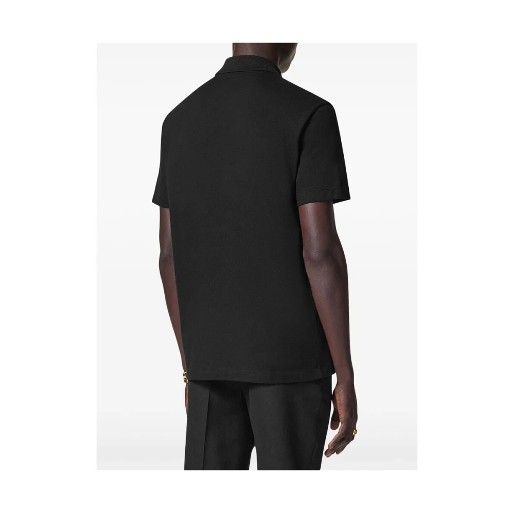 Versace Zwarte Polokraag Trui Black Heren