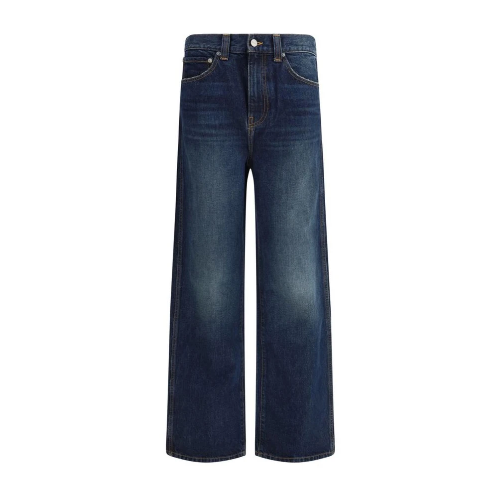 Khaite Wijde Pijp Katoen Denim Jeans Blue Dames