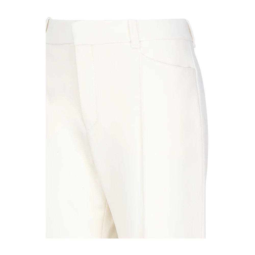 Chloé Witte Broek met Uitlopende Zoom White Dames