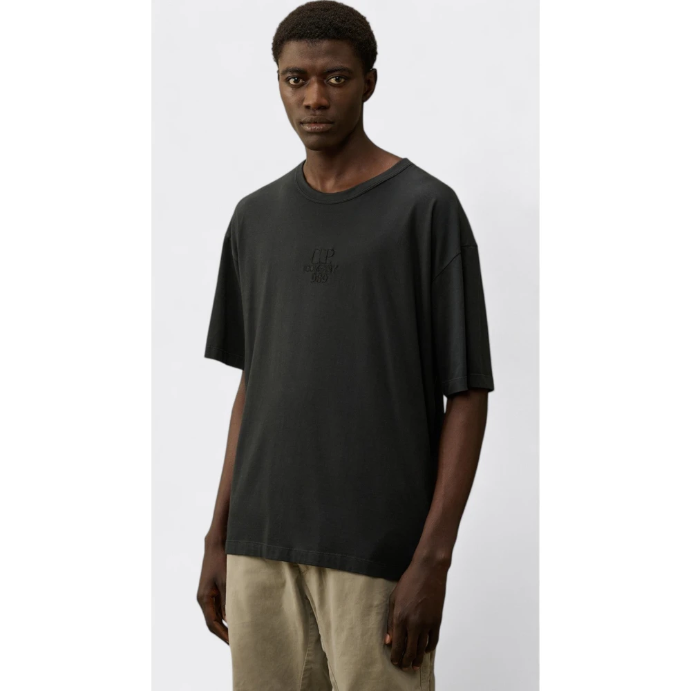 C.P. Company Boxy Logo T-Shirt Black Heren