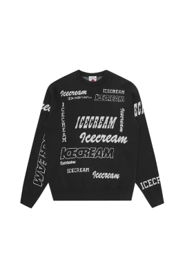 Multi Logo Knit Crewneck