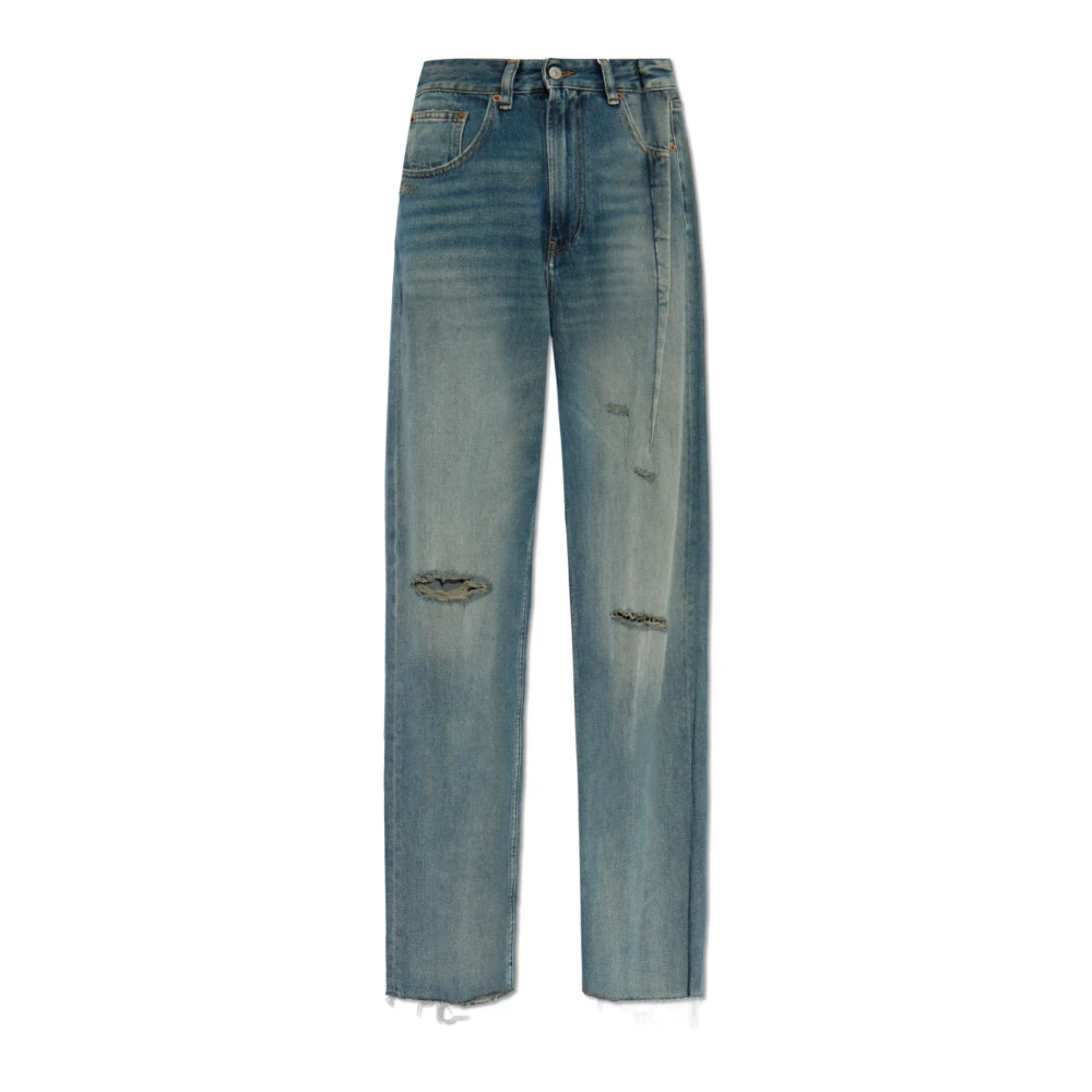 MM6 Maison Margiela Blauwe Bootcut Jeans met Moderne Details Blue Dames