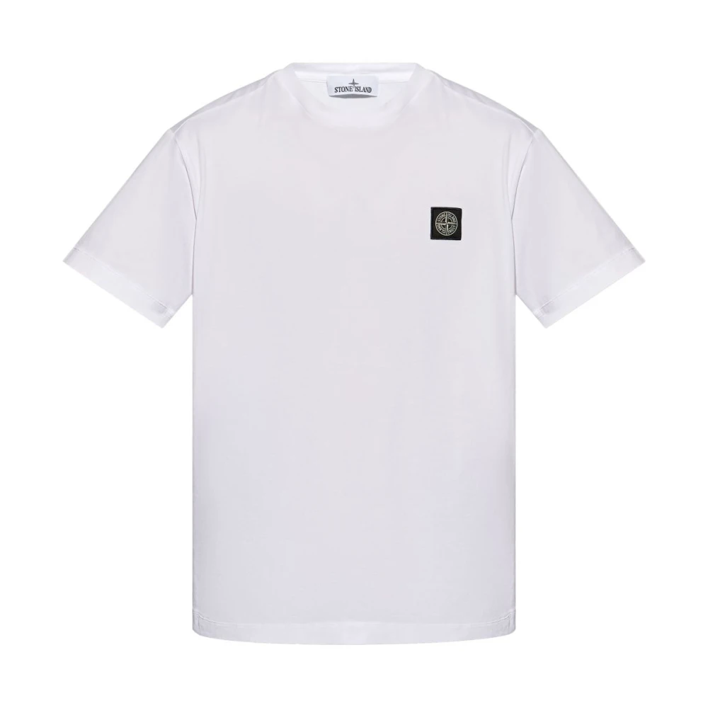 Stone Island Korte Mouw Slim Fit T-shirt (Wit) White Heren