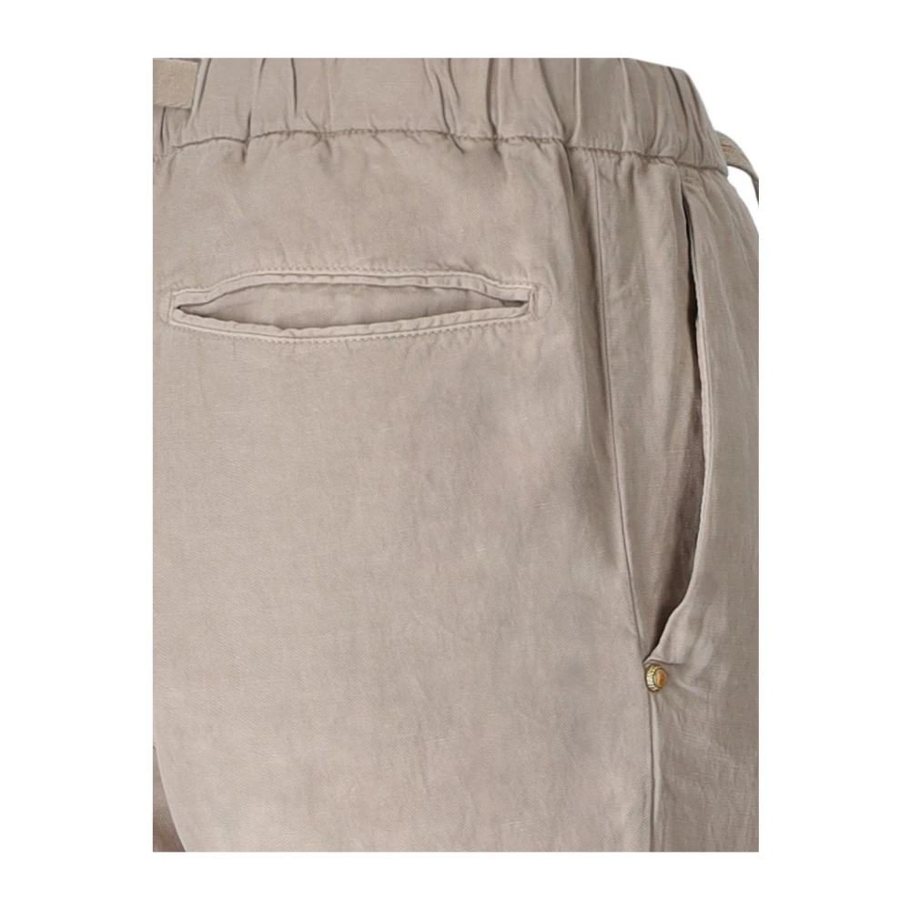 White Sand Slim-fit Trousers Beige Dames