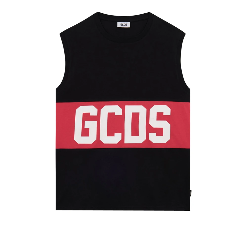 Gcds Herr Svart Toppar L, Bomull, Ärmlös T-Shirt