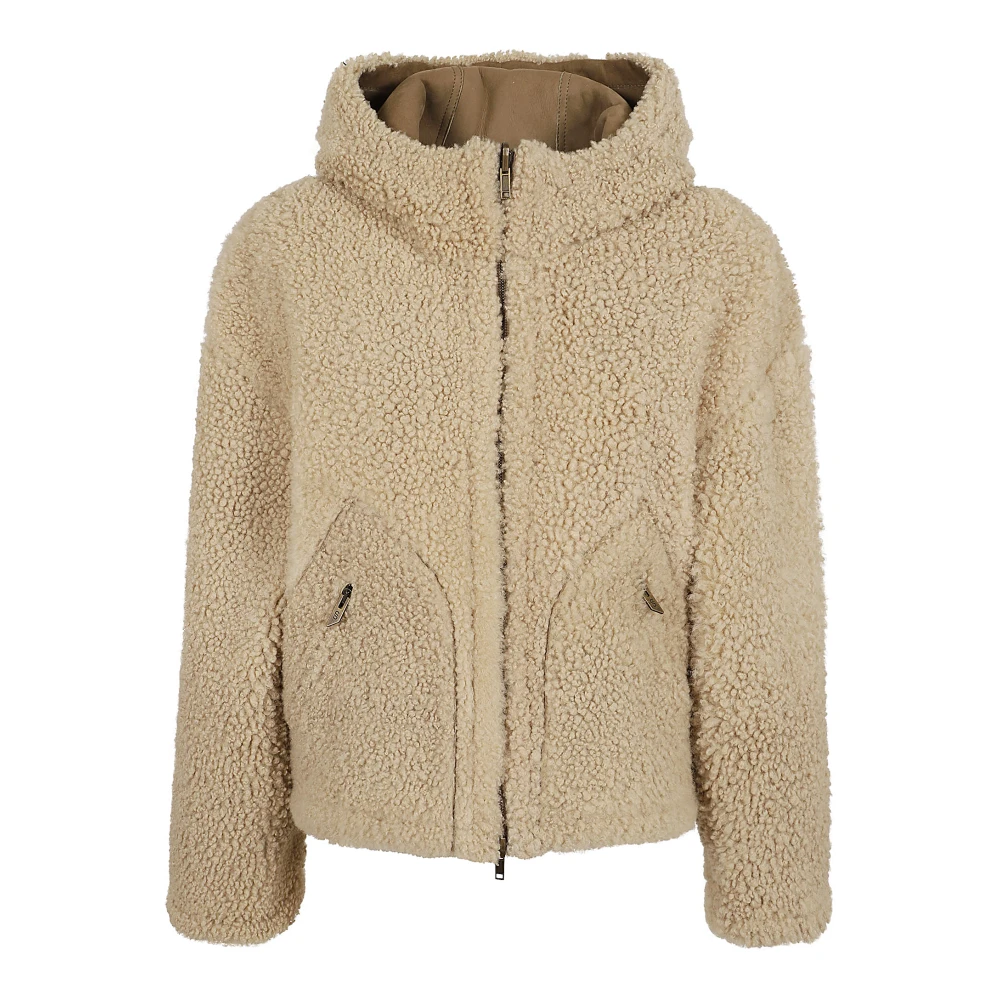 Salvatore Santoro Nude Neutrals Leren Jas Aw24 Beige Dames