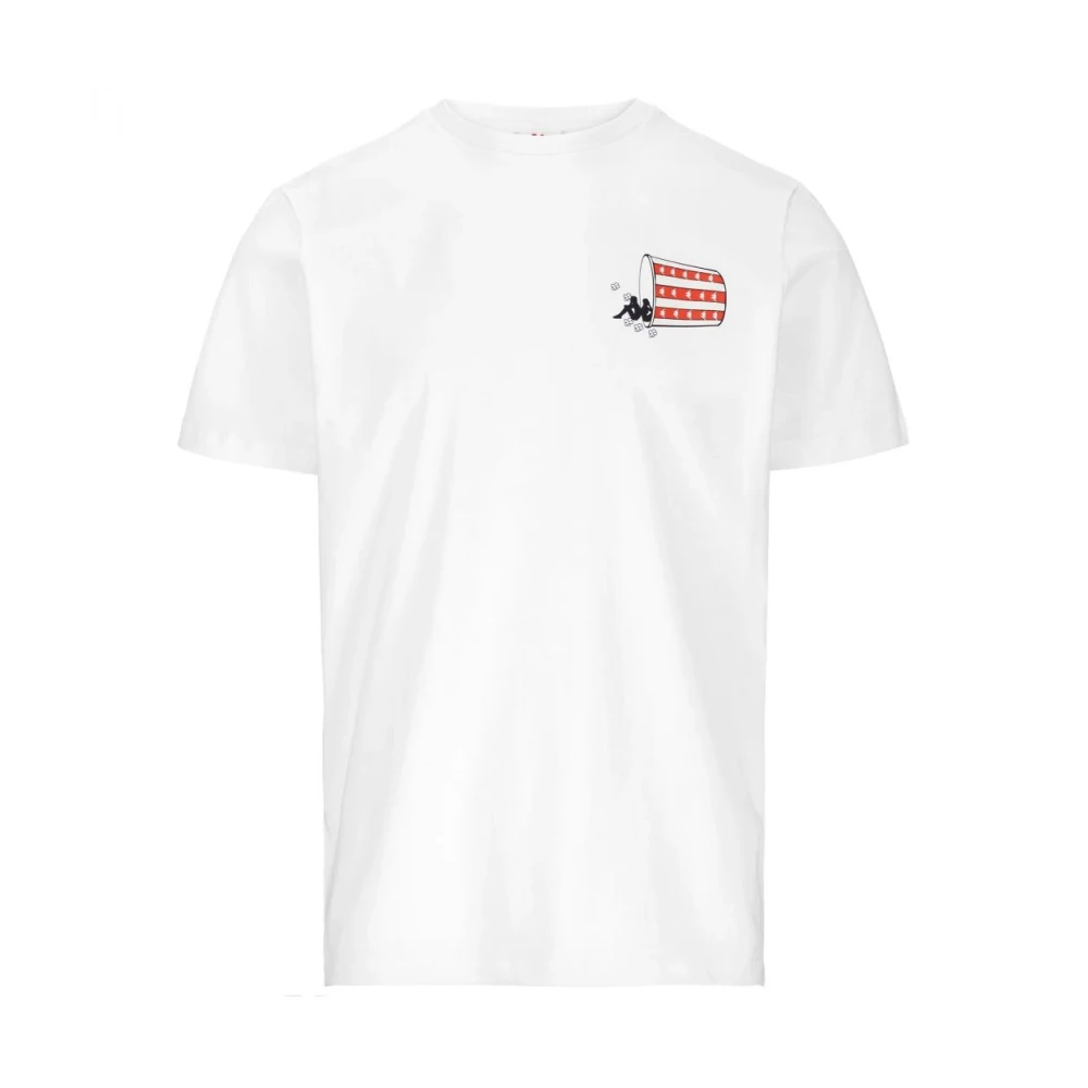 Kappa Katoenen Jersey Unisex T-shirt White Heren