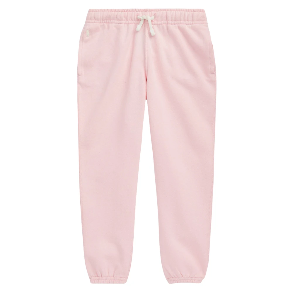 Ralph Lauren Girls Pink Sweatpants, 5 Y, Logo Joggers