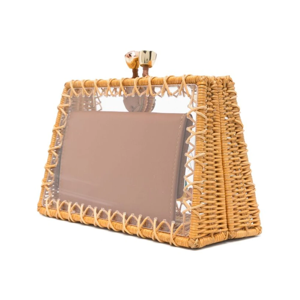 Serpui Beige Kiss-Lock Schoudertas Multicolor Dames