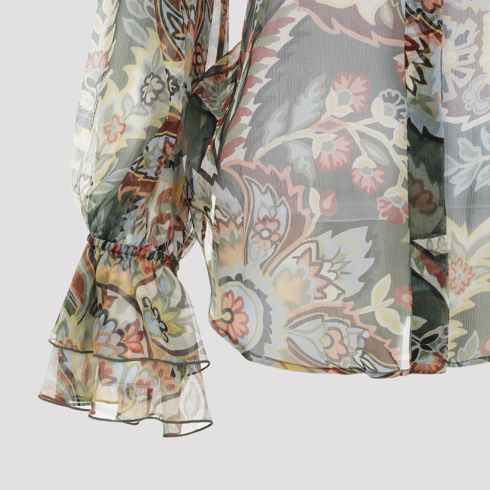 ETRO Groene shirts voor vrouwen Aw24 Multicolor Dames
