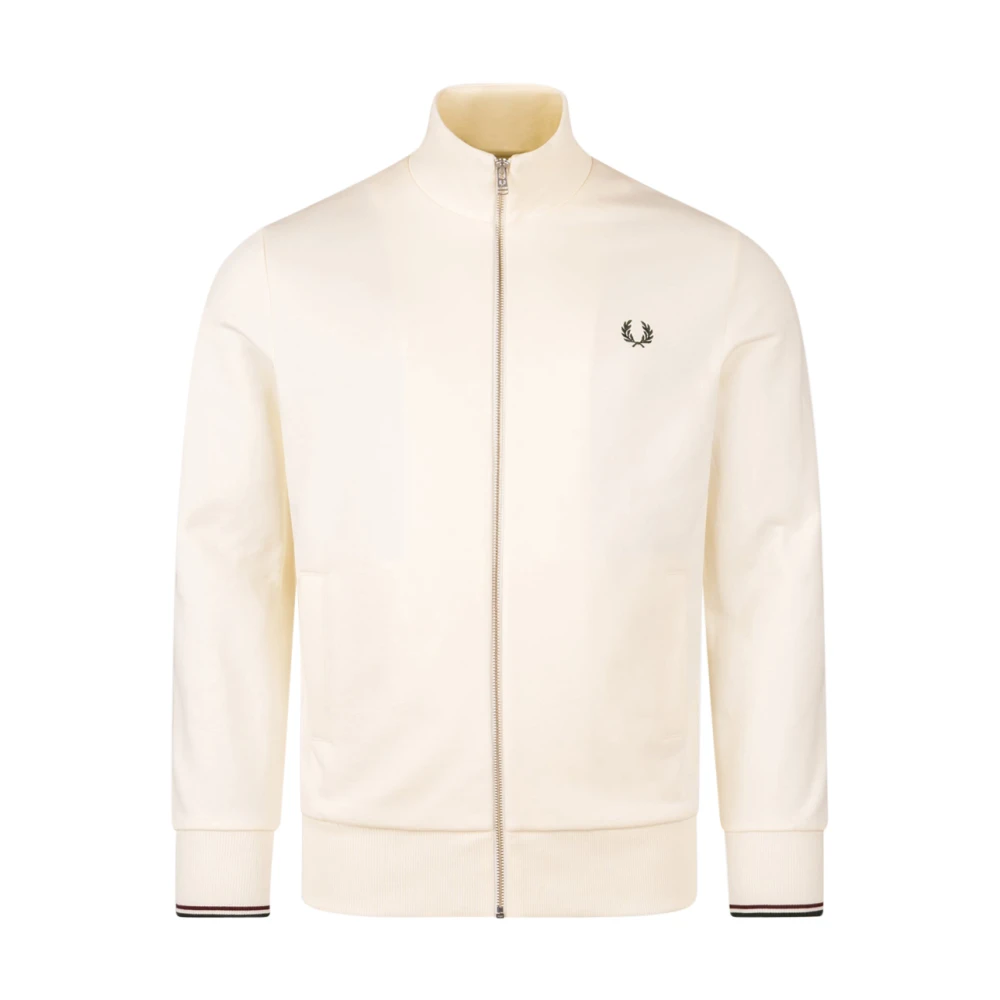 Fred Perry Men's Beige Zip-Through Sweatshirt - Zip-Throughs - 2XL - Sweatshirts & Hoodies