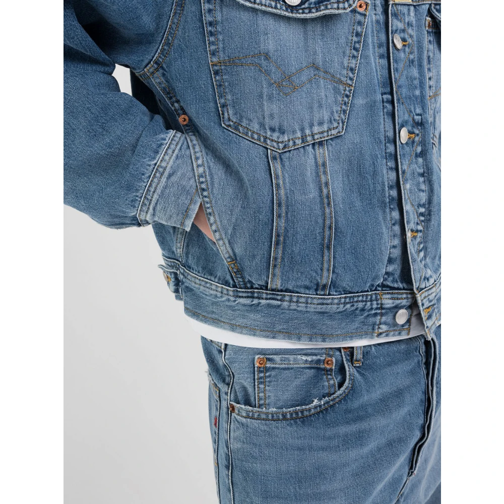 Replay Indigo Denim Jas Blue Heren
